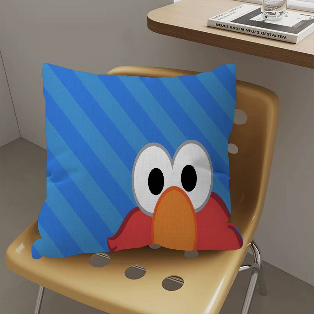 Sesame Street Cartoon Maple Design Cushion Cover Happy Autumn Harvest Decor Holiday Decorati Pillow Cover