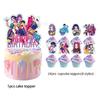 New Demon Hunter Cake Picks Birthday Party Set Demon Hunter Girl Group Cake Plaque Party Decoration