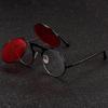 Steampunk Flip Up Men Sunglasses Vintage Men Round Metal Flip Double Lens Sun Glasses Non Polarized Glasses