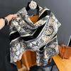 Роскошный брендовый кашемировый женский цветочный шарф, зимняя теплая шаль и накидка, бандана, пашмина, женский платок, квадратное толстое одеяло 2024