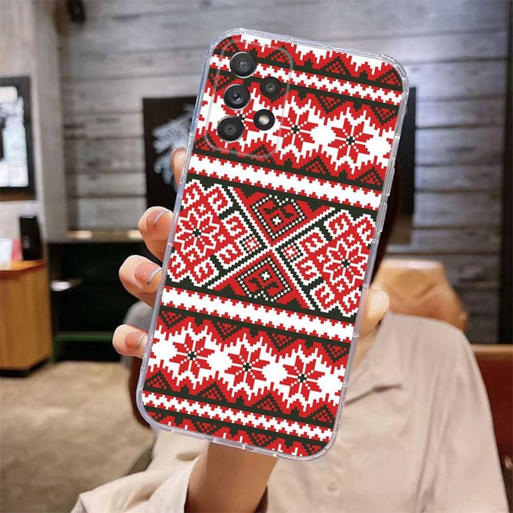Ukraine Ornament Pattern Phone Case For Samsung Galaxy A,71,70,52,51,40,31,50,50S,30S,21S,12,10,Note20ultra Transparent Cover