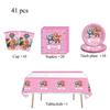  Birthday Party Decor Disposable Tableware Cup Paper Bracelet Gift Bag Party Decoration Supply Baby Shower Gift