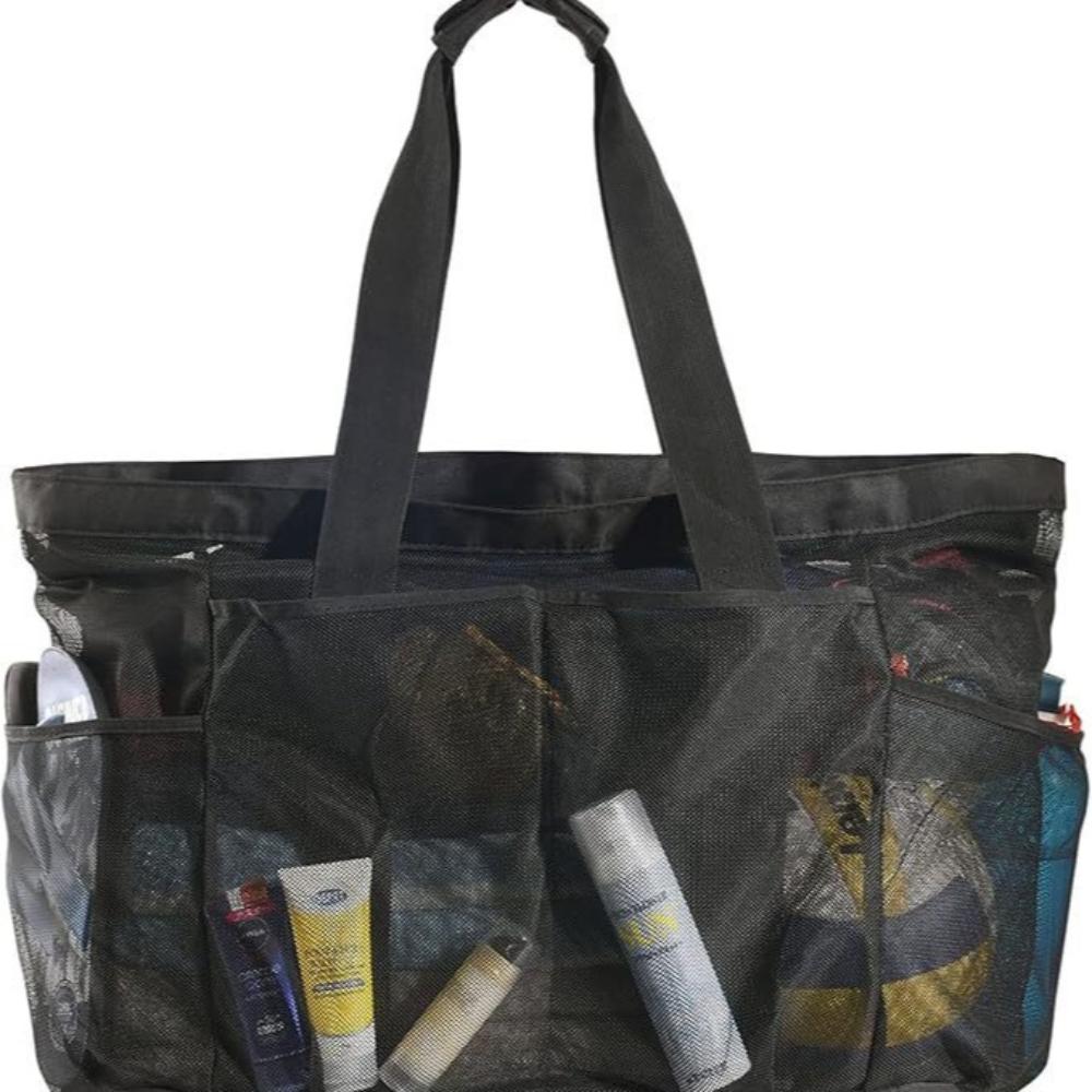 Женская сетчатая пляжная сумка на одно плечо большой вместимости для хранения вещей на открытом воздухе