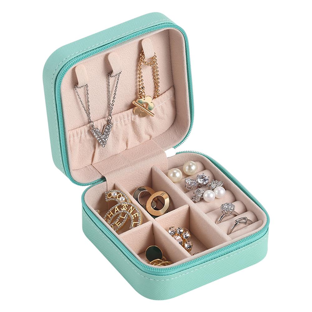 Jewelry Organizer Display Travel Jewelry Case Boxes Travel Portable Jewelry Box Leather Storage Organizer Earring Holder