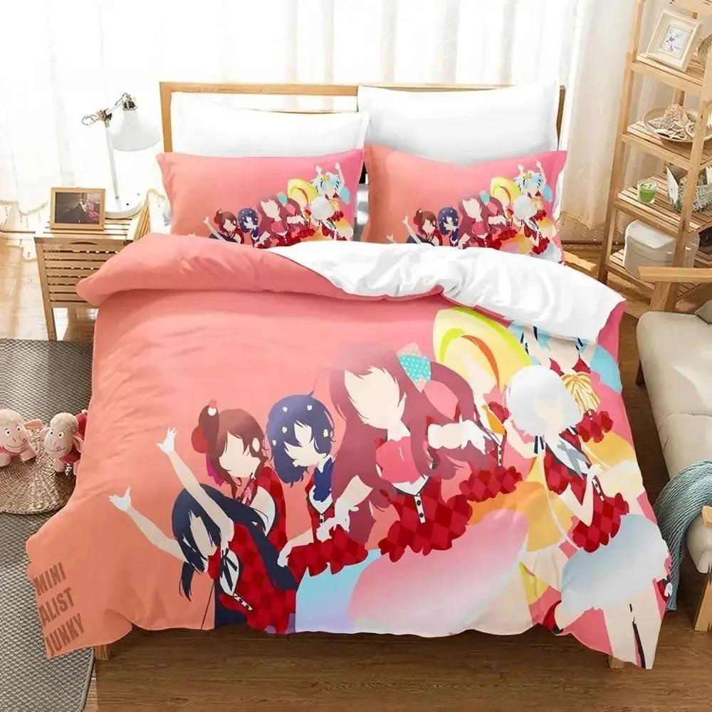 Одеяло Zombieland Saga Комплект постельного белья Полиэстер Комплект для спальни Односпальный Двуспальный Размер Для взрослых Мальчика Девочки