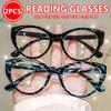 Round Reading Glasses Women Readers Eyeglasses Classic Frame Flexble Plastic Spring Hinge Lightweight Wear With Diopter +1.0~4.0