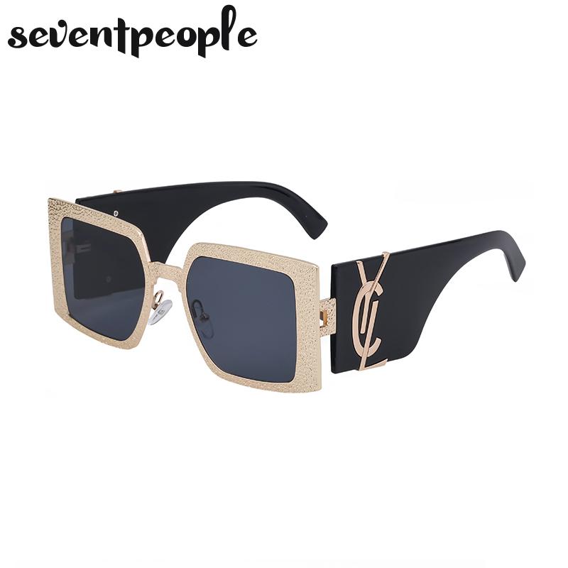 Classic Oversized Square Sunglasses Women Big Frame Luxury Brand Designer New Vintage Shield Sun Glasses For Ladies Eyewear