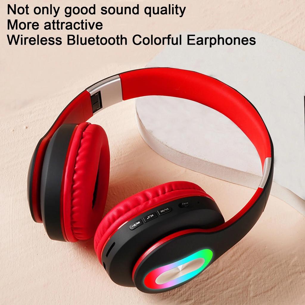 Bluetooth 5.1 сабвуфер Live Head-Mounted Wireless Headphones-Встроенный микрофон стерео шумоподавление складные головные уборы гарнитура для спорта