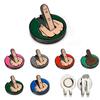 New Fashion Golf Cap Clip golfMark 25mm Round Coin Vertical Middle Finger Ball Position Marker with Magnet