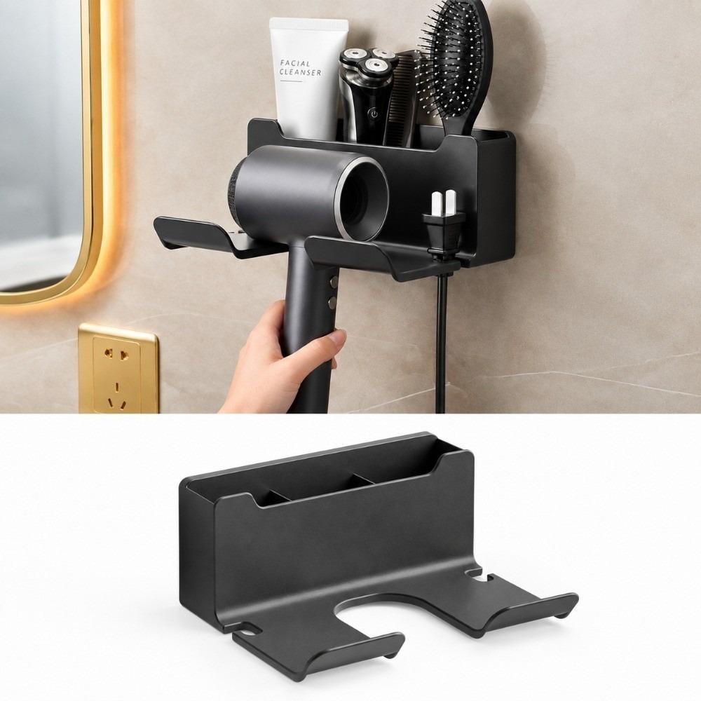 1Pc Punch-Free Hair Straightener Holder Wall Mounted Hair Dryer Stand Home Use