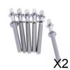 2x6Pcs Drum Tension Rods Lug Bolts Strong Tight Screw M5 W/ Washers Screws