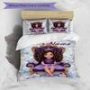 3PC Custom Name Royal Princess Fantasy Bedding Set Duvet Cover Closure Includes 1 Duvet Cover & 2 Pillowcases for Bedroom