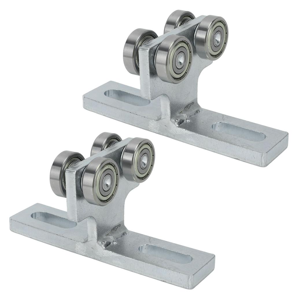 2Pcs Wheel Trolley T Shape Welded Roller Trolley Stable Bearing Track Roller Wheels for Track