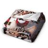 Cat Selfie with Santa Flannel Blanket Winter  Soft Bedding Throws for Kids Couch Chair Street Trend Bedspread Sofa Bed Cover