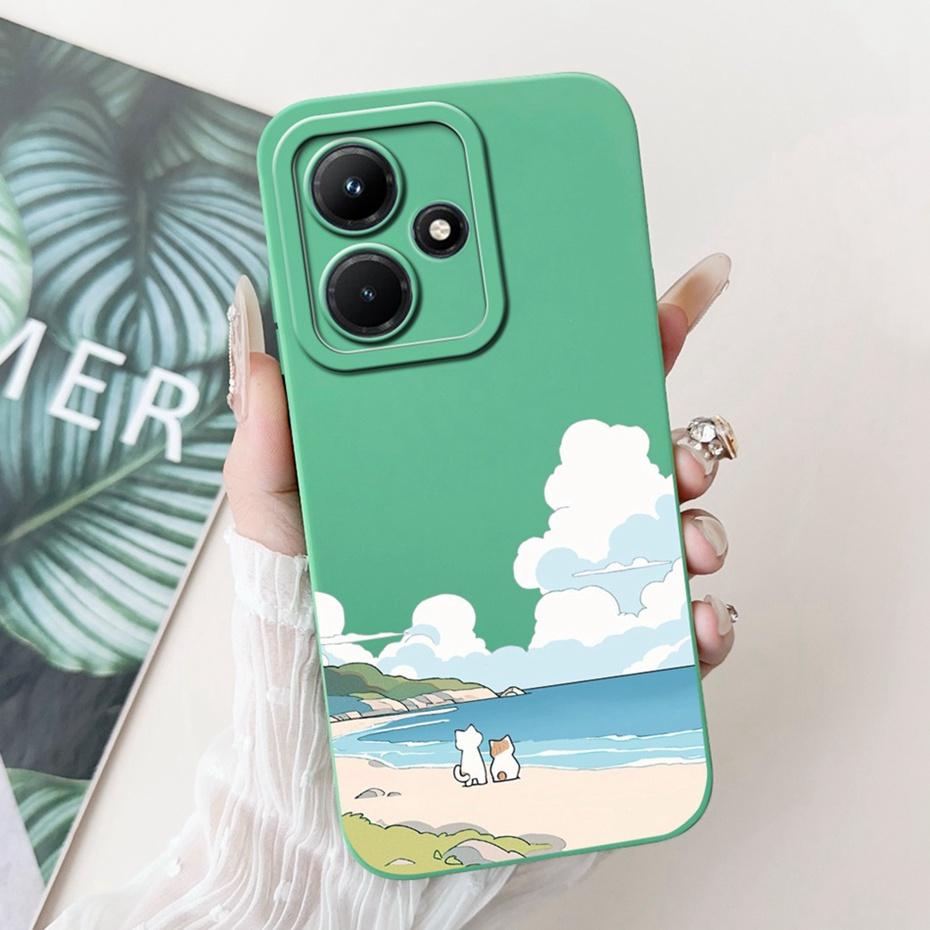 Защитная крышка для объектива для Infinix Hot 30i 30 Hot30 Play NFC Милый печатный мягкий силиконовый чехол для телефона для Infinix Hot30i 30 30Play 4G