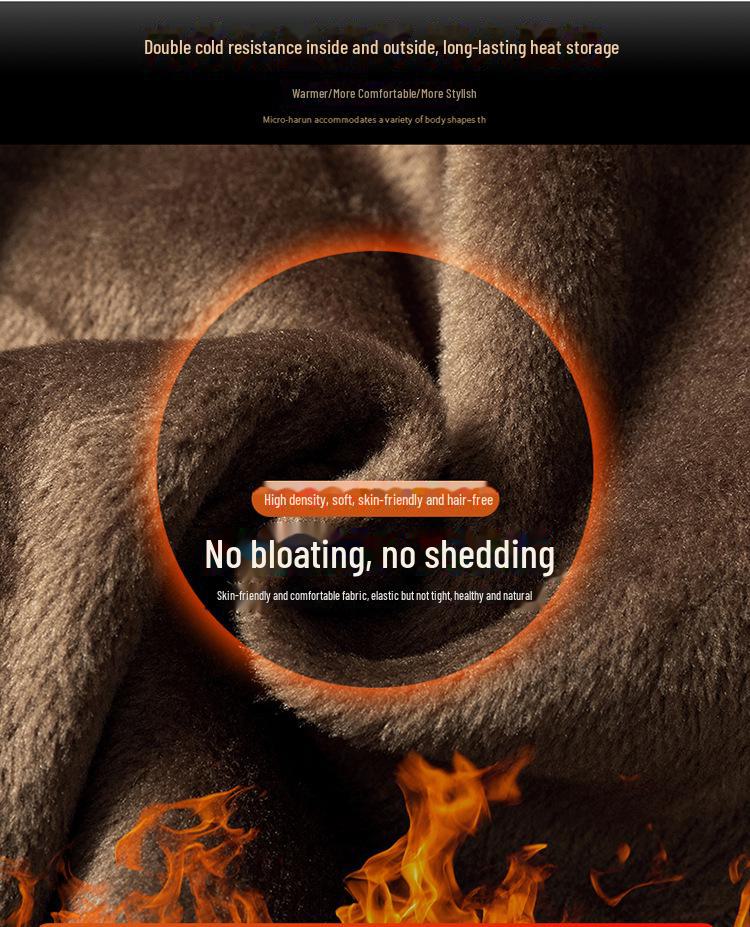 Мужские вельветовые повседневные свободные прямые брюки из бархата — теплые и плотные для осени и зимы