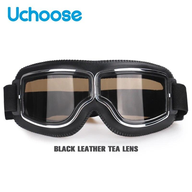 Ветрозащитные очки для велосипедного шлема, кожаные защитные защитные антибликовые очки для мотокросса в стиле стимпанк, легко носить с собой