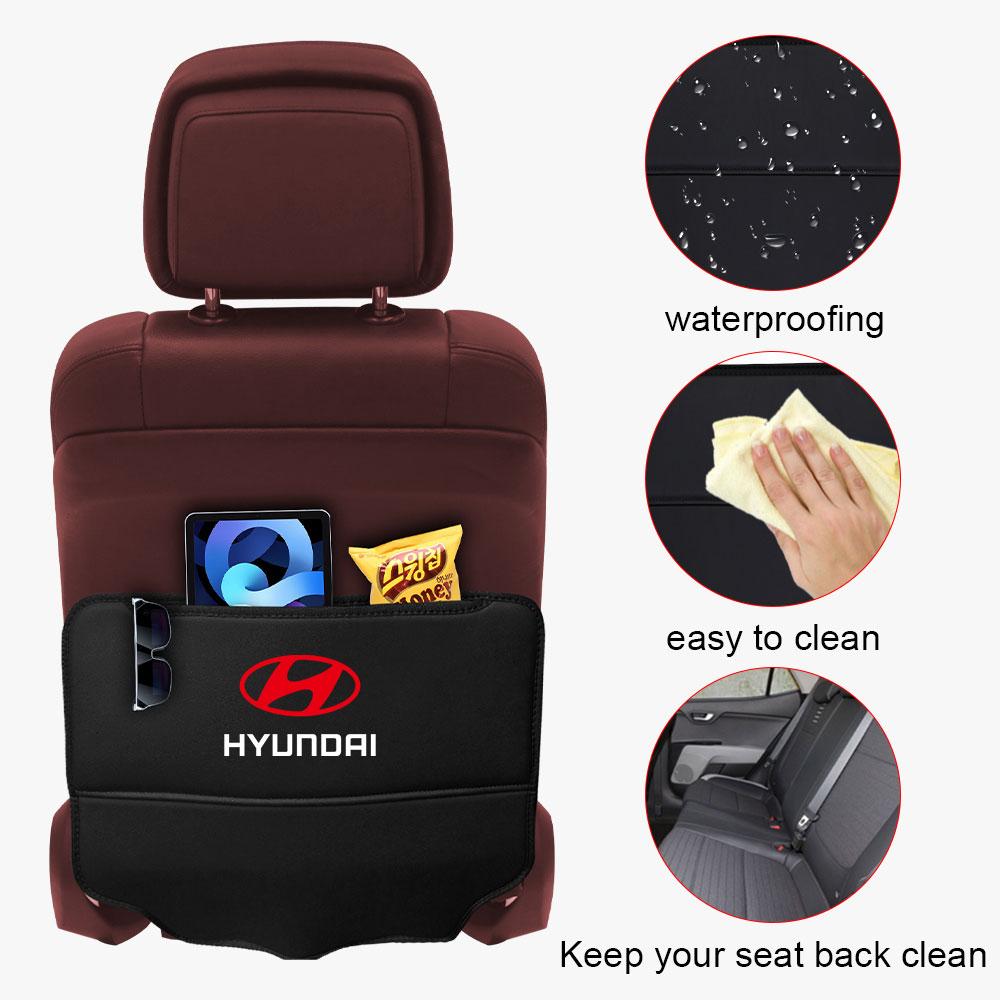 Leather Car Seat Anti Kick Pad Protective Cover Car Accessories For Hyundai Elantra Wagon Accent Ioniq Kona i20 i30 Moinca NLine HH52