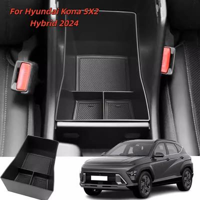 Автомобильный центральный подлокотник с ящиком для хранения для Hyundai Kona SX2 Hybrid 2024 Автомобильные аксессуары для организации хранения