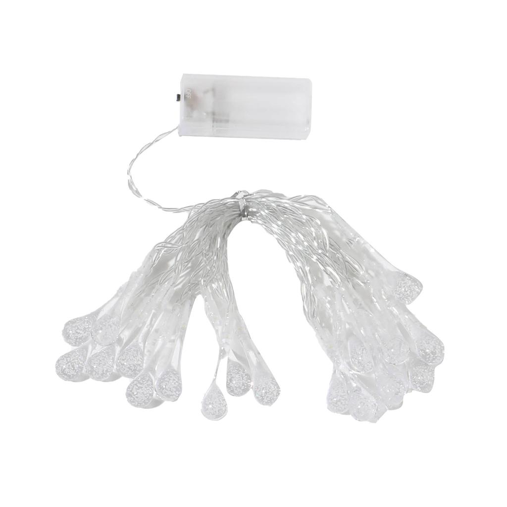 3 метра 20 светодиодных гирлянд с каплями воды, солнечная водонепроницаемая декоративная лампа на батарейках, дождевые огни для патио, двора, дерева, свадьбы, декора для рождественской вечеринки