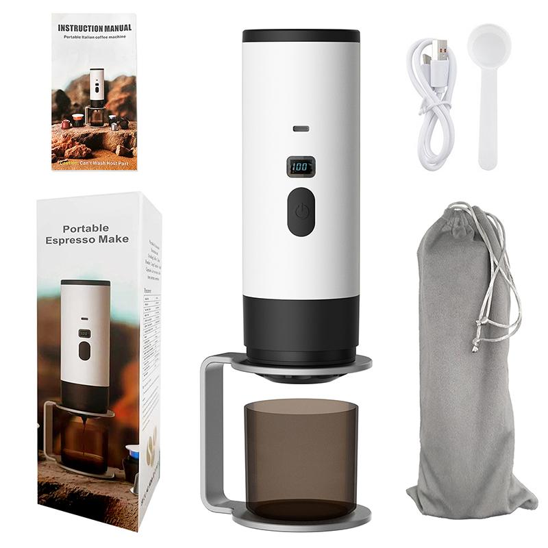 Портативная электрическая кофеварка 3-в-1, капсульная кофемолка, дорожная кофеварка с беспроводным подогревом для автомобиля, дома, кемпинга