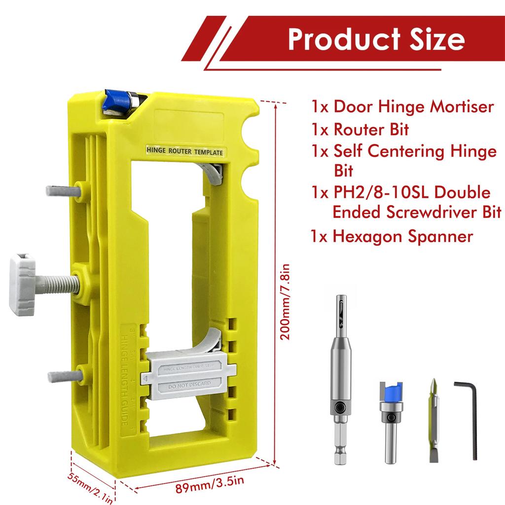Plastic Hinge & Door Lock Hole Positioner, Drilling Locator for Hardware Installation