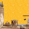 School Supplies Wallpaper Gold and Cream for Living Room and Bedroom 50x1000