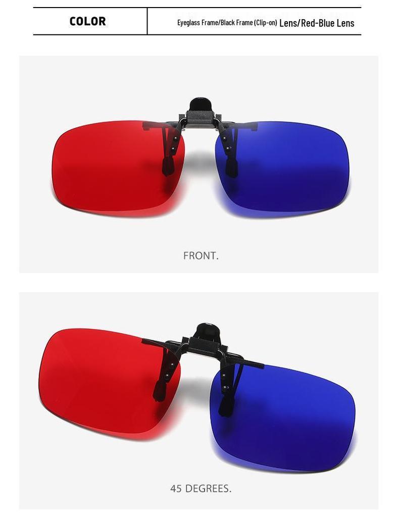3D Red & Blue Glasses for Cultural Entertainment, Amblyopia & Myopia Training with Projection Support