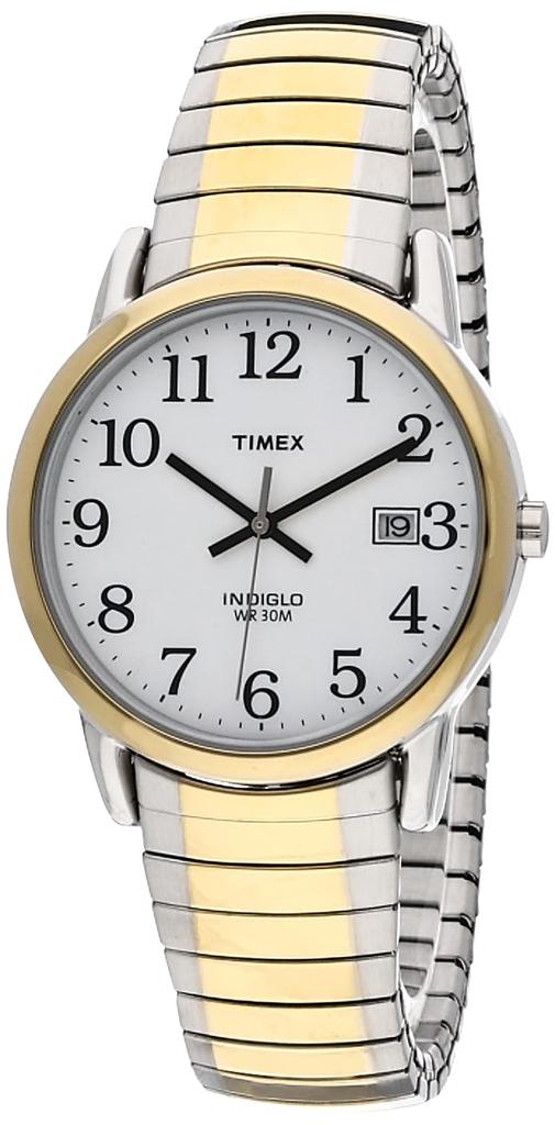Часы Timex Men's Modern EasyReader 40 мм, двухцветные/белые. ,