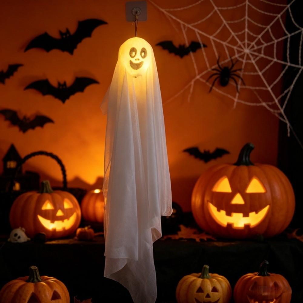 Light Up Spooky Outdoor Decor Wall Pendant Ghost Decorations Haunted House Props Garden Decoration