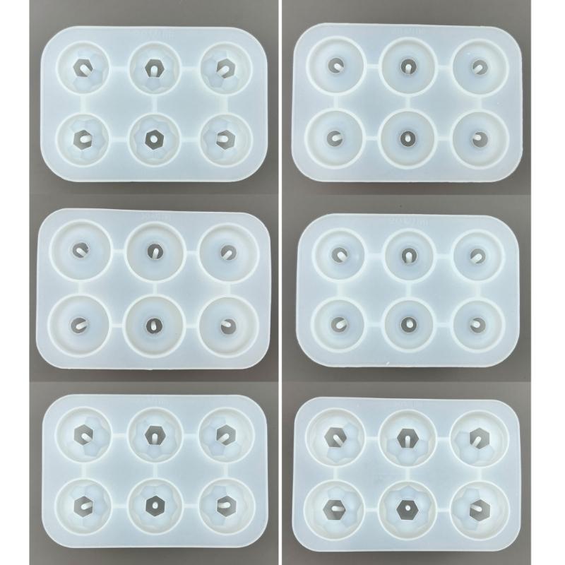 Круглая силиконовая форма для бусин с отверстиями для подвесок для изготовления ювелирных изделий, подвесок, браслетов. Форма для изготовления бусин. Инструмент для поделок своими руками.