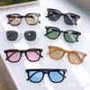 Square Sunglasses Large Frame Plain Artifact Children'S Sunglasses Men'S And Women'S Trendy Children'S Retro Children'S Sunglasses Glasses