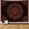 Бохо Мандала Гобелен Настенный Хиппи Богемный Цветочный Цветок Медальон Гобелен Эстетика Большой Винтажный Черный Красный Индийский
