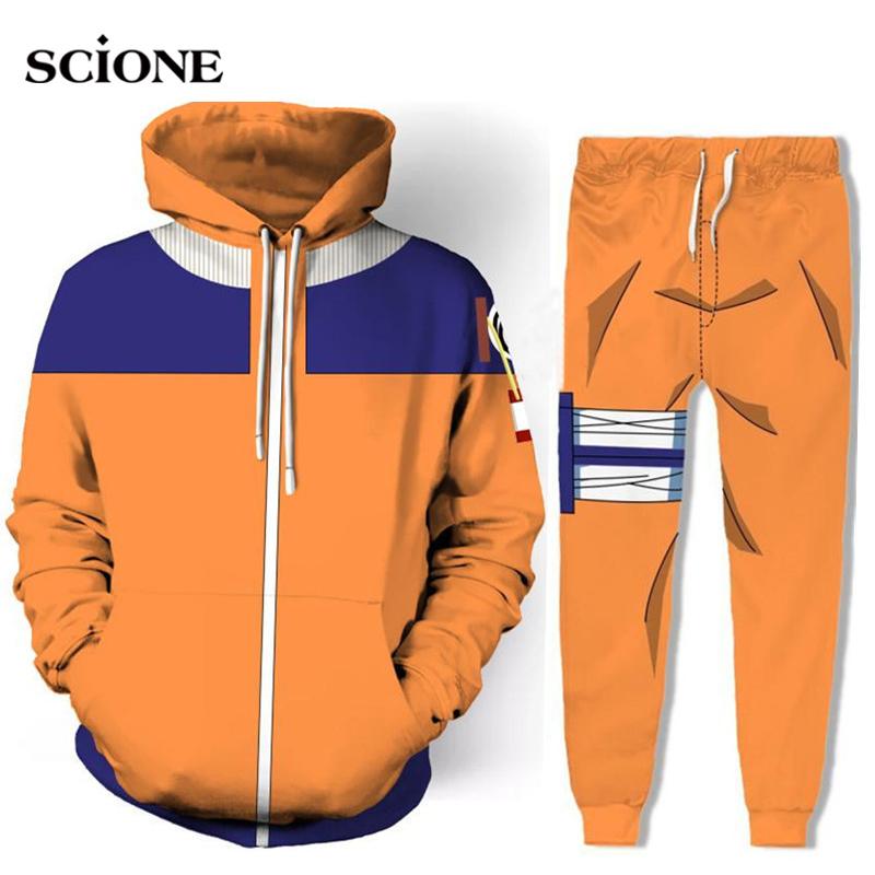 S ~ 5XL Аниме Косплей Костюмы Наборы Узумаки Косплей Костюм Теплая Толстовка Свитер Брюки Куртка Весенне-Осенние Кофты Толстовка Унисекс Oversize