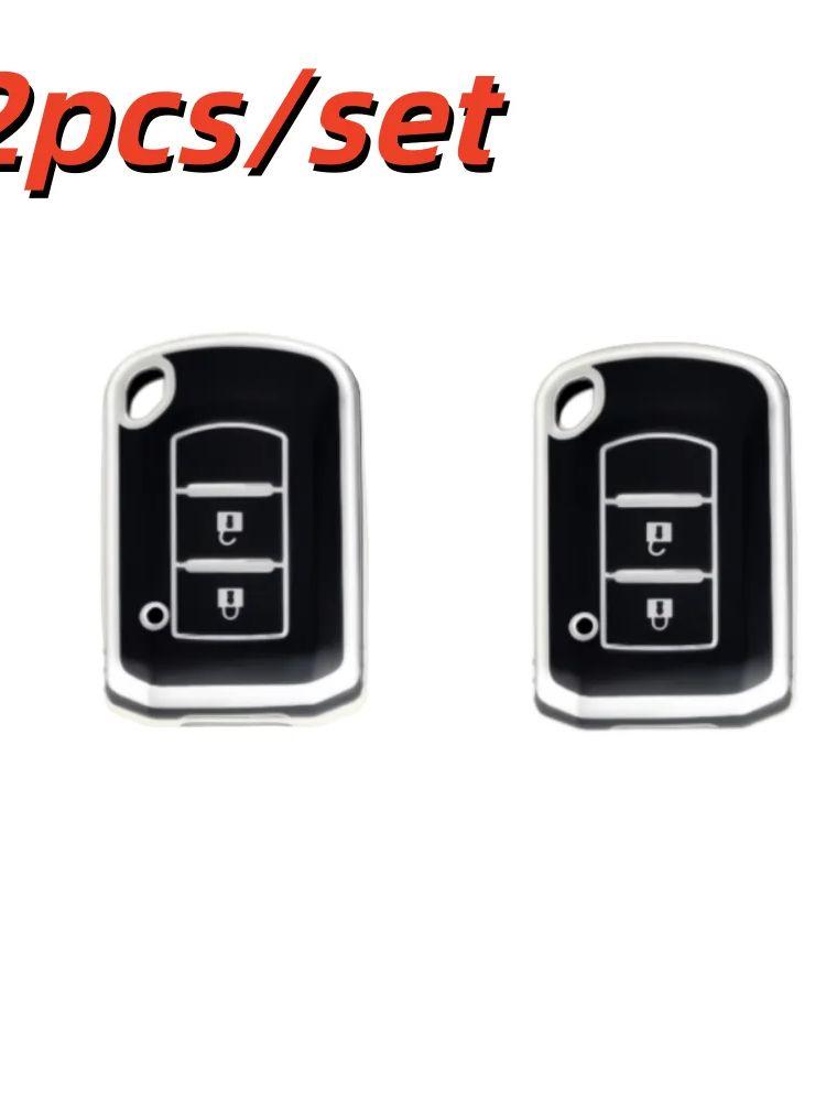 2 шт. Чехлы для корпуса автомобильного ключа для Mitsubishi ASX ASH Outlander Lancer EX Galant Pajero L200