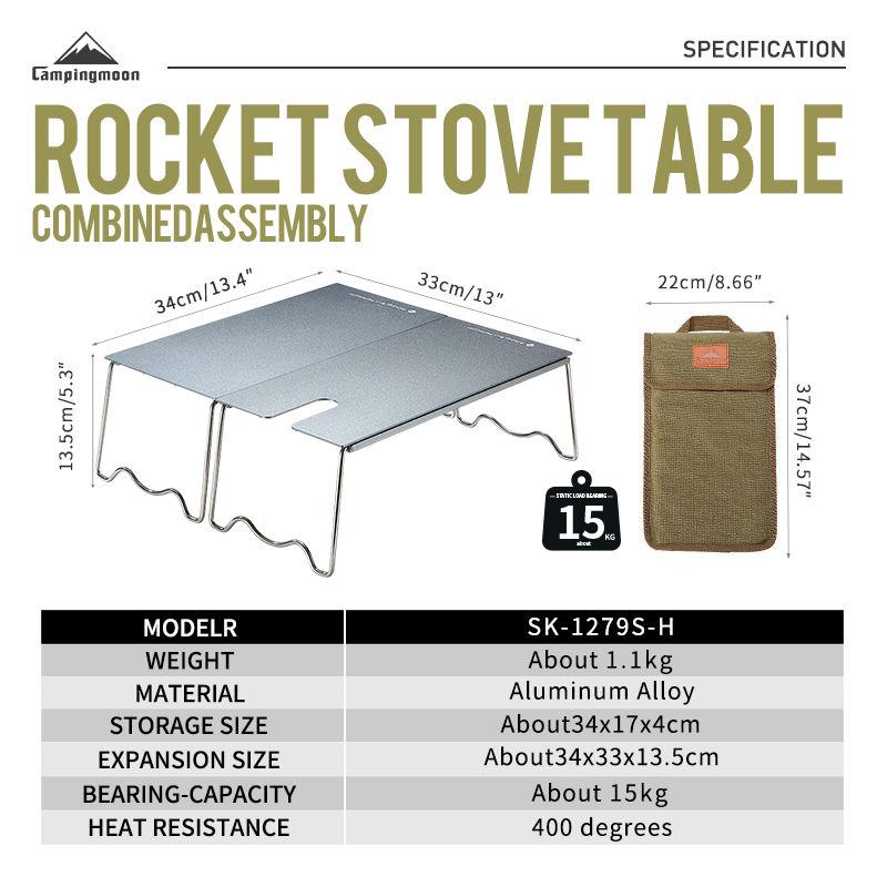 High Quality Luxury Side Tea Table Stainless Steel Camping Portable Table Outdoor Picnic Table for Stove