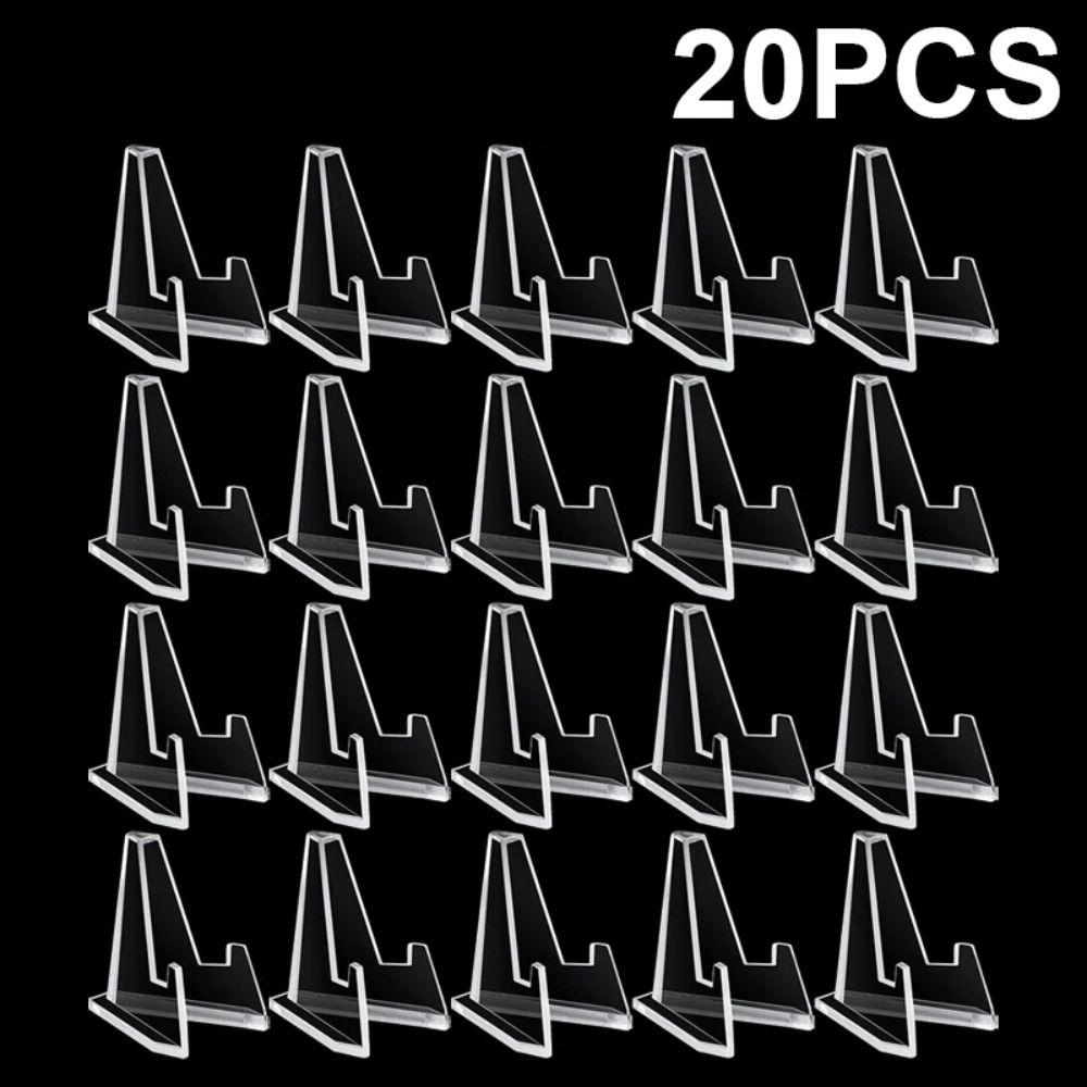 Clear Acrylic Coin Display Stand Holder Triangle Storage Small Easel Rack Capsule Support Multifunction for 10/20Pcs