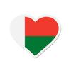Aimant Coeur Drapeau Madagascar - Multicolore - 8 Cm - 50 Pièces - Résine Synthétique - Mixte
