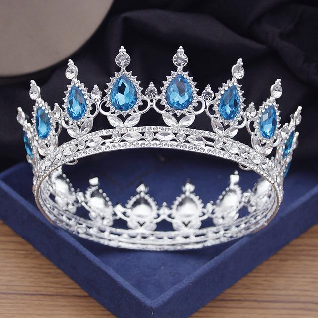 Королевские королевские тиары и короны красные, фиолетовые, кофейные, хрустальные диадемы, свадебные короны, свадебные украшения для волос, аксессуары для невесты