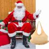 Polyester Santa Costume Khaki Color Zipper Santa Costume New Fake Padded Belly Santa Suit