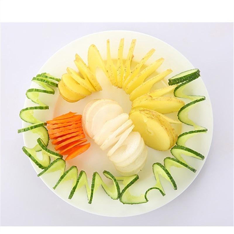 Резак для моркови, картофеля, цветов, огурцов, спиральная нарезка, спиральная машина для барбекю, картофеля фри, салатника, кухонные инструменты