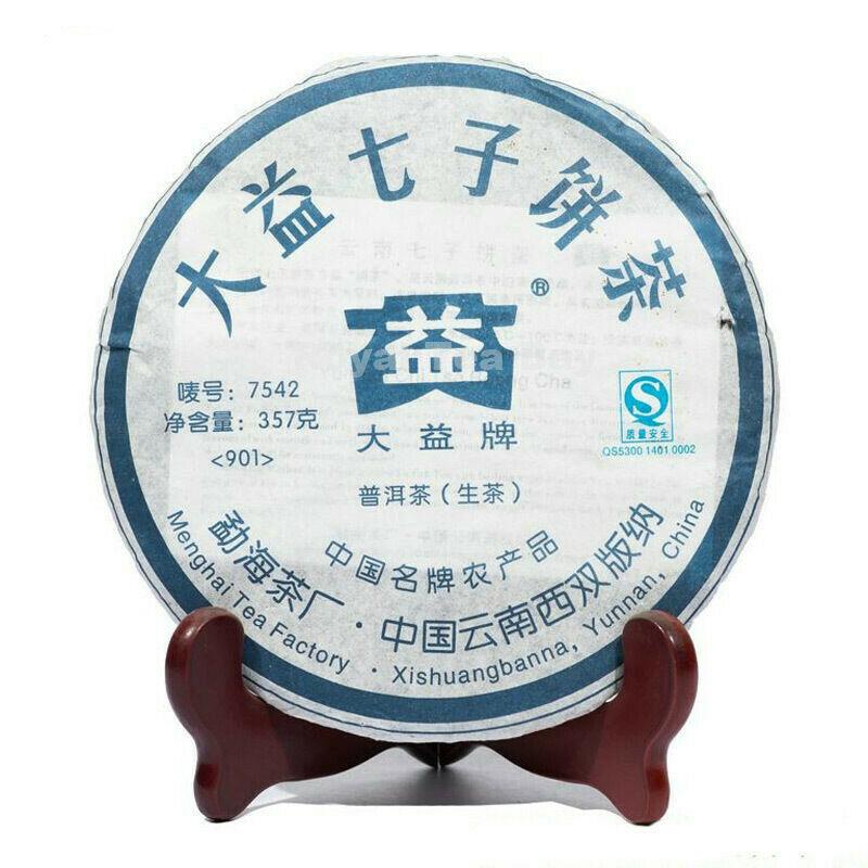 Премиум TAETEA 7542 Шэн Пуэр Дайи 1401 Batch Raw Pu Er Menghai Чайный пирог 357г