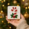 Relaxing Art Therapy Activity Christmas Mosaic DIY Kit, Sea Glass Craft Santa Tree Handmade Holiday Home Decor Wreath Patterns, Seasonal Project