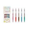 Gel Ink Ballpoint Pen "Juice Sanrio Characters 5 Color Set" (A set/Baby Pink (Kogimyun), Red (Hello Kitty), Coffee Brown (Pompompurin), Pastel Blue (C