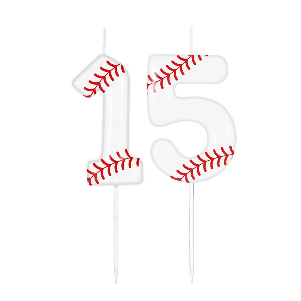 Белые свечи в бейсбольной тематике на день рождения, украшения для торта на день рождения для мальчиков и девочек, товары для тематической вечеринки, подарки.