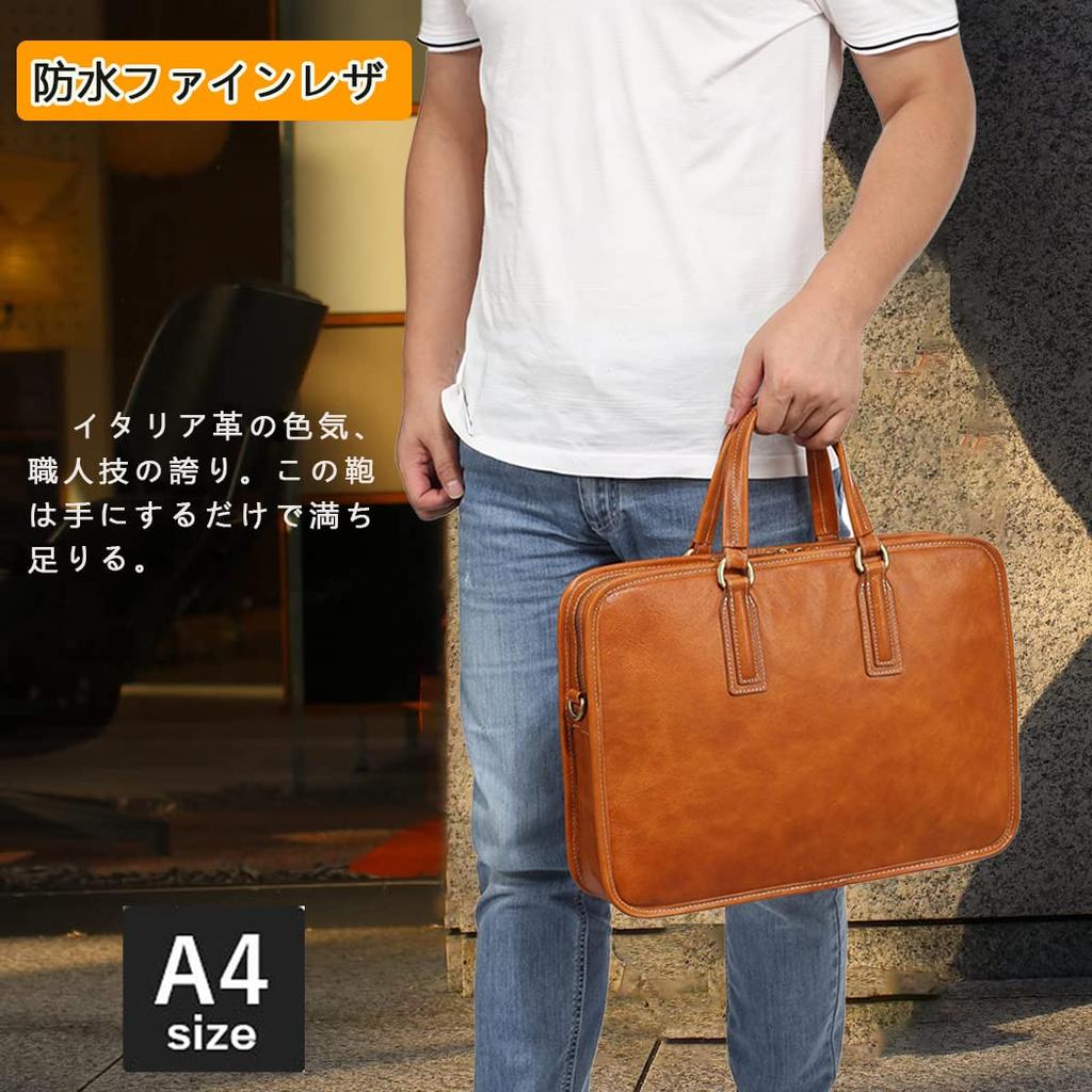 Деловая сумка из натуральной кожи AKIYAMA для мужчин, водонепроницаемый портфель, формат A4, вместимость 14 дюймов, совместима с ноутбуком, идеально подходит для поиска работы, бизнеса