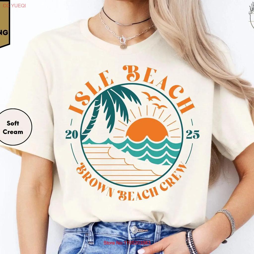 Beach Crew T Shirt Vacation Summer Family Matching vintage Washed Stylish homme Slightly streetwear Casual fashion Stretched