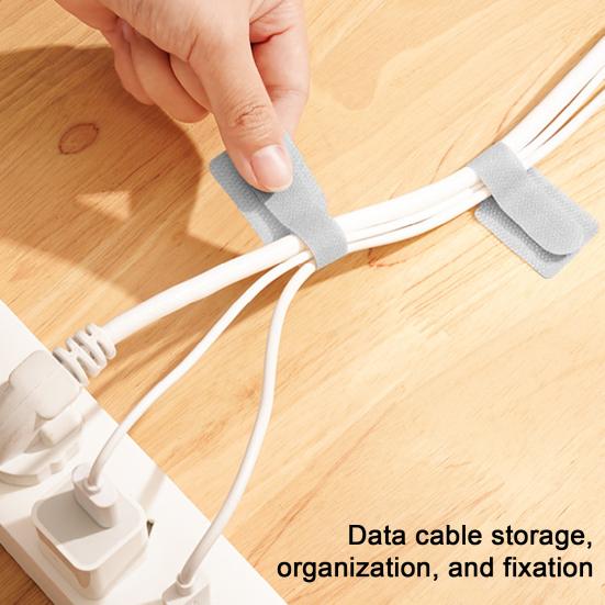 10/50 шт. Органайзер для кабелей, стяжка, самоклеящаяся, регулируемая лента-липучка, обертка для шнуров, многоразовая, для организации проводов на офисном столе, нейлоновая стяжка для связывания