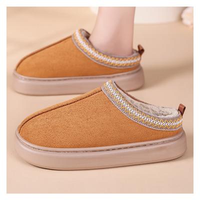 Хлопковые туфли для женщин, Плюшевые, Хлопковая швабра, Большой размер, Толстые короткие ботинки, Ботинки для холода и снега, Теплые хлопковые туфли на мягкой подошве