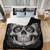 Skull Comforter Covers Printed Duvet Cover Bedding Set Suitable Children's Kids and Adults Warm Soft Breathable and Comfortable
